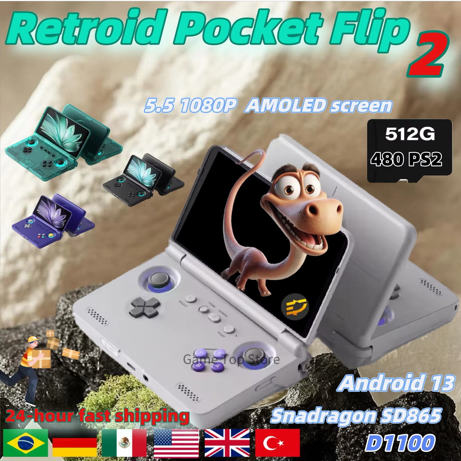 Retro Gaming Tablet - Retroid Pocket Flip 2 Handheld Console
