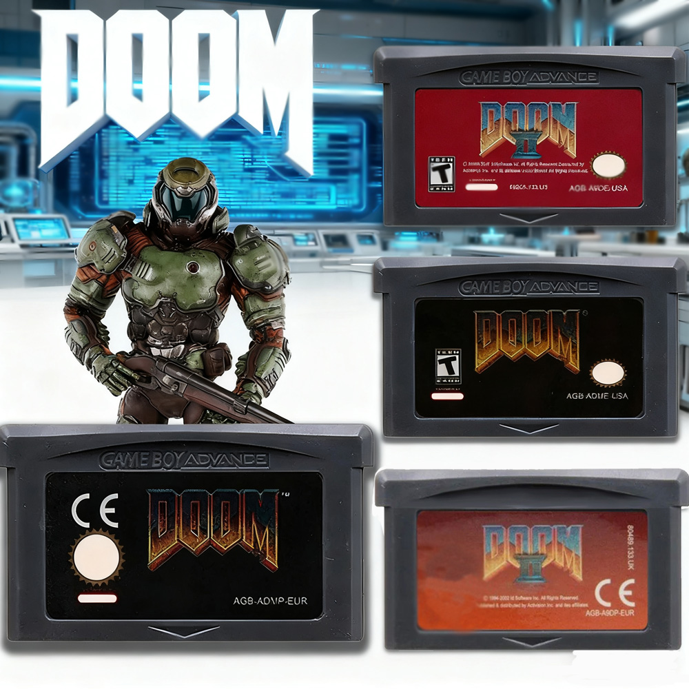 Retro Gaming Handheld - DOOM Series 32 Bit GBA Game