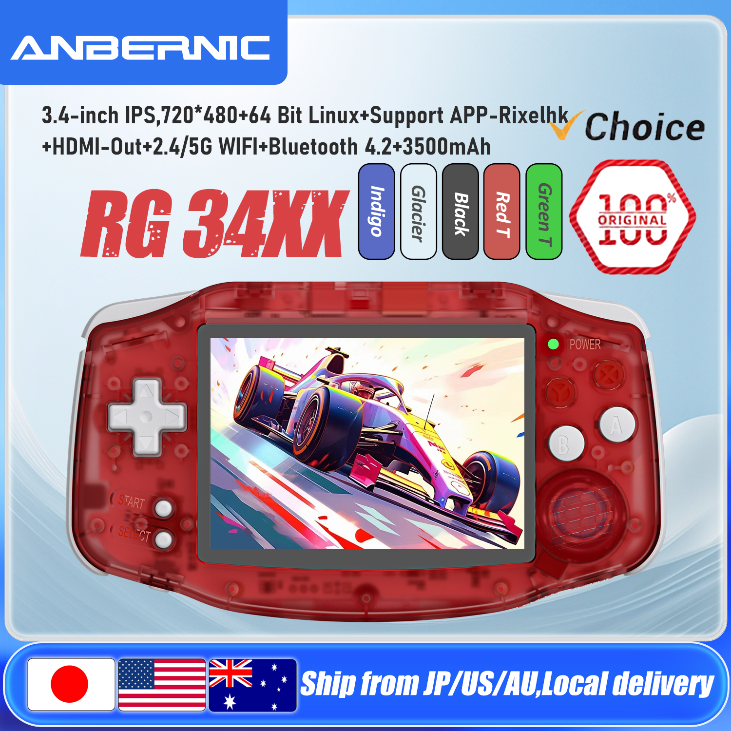 Retro Gaming Tablet - ANBERNIC RG34XX Handheld Game Consoles RG