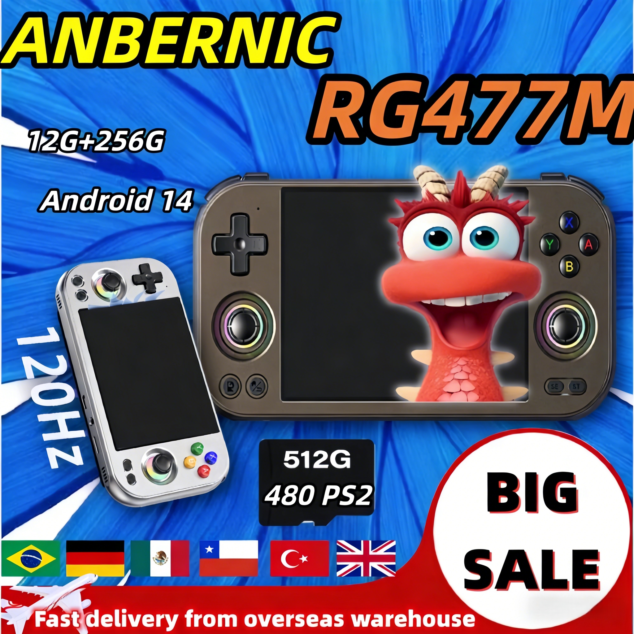 Retro Gaming Gameboy - ANBERNIC RG 477M Retro Video Game