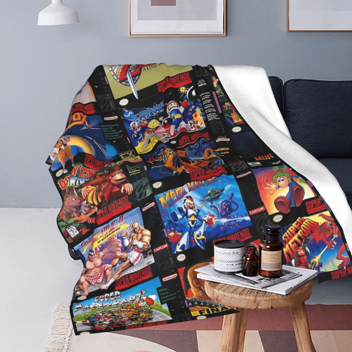 Retro Gaming Boxes Blankets Fl - Retro Gaming Portable ulasan dan harga
