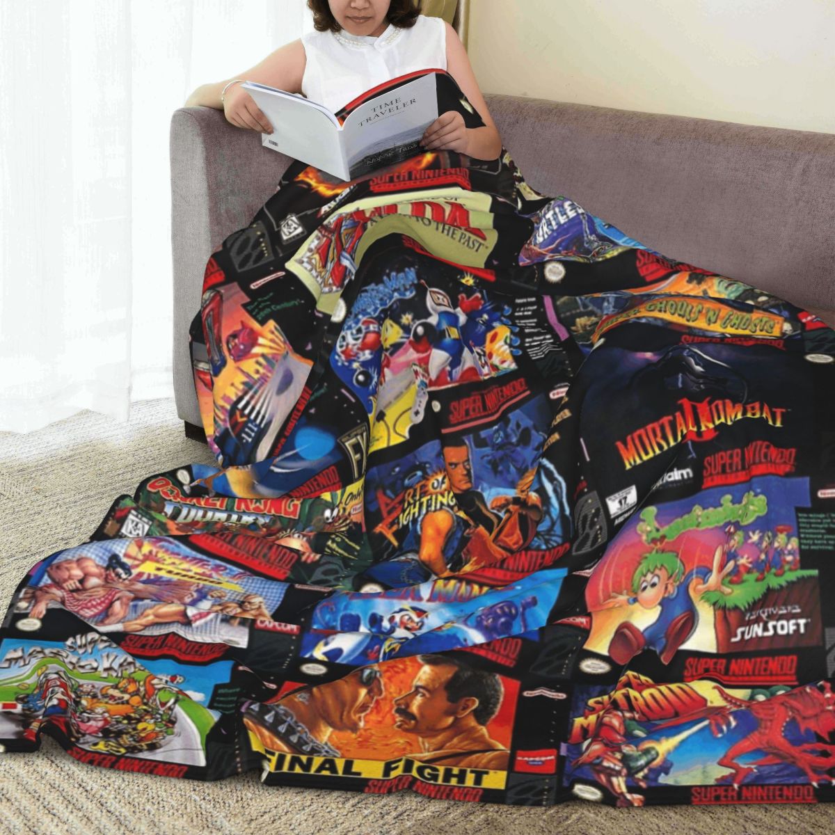 Retro Gaming Boxes Blankets Fl - Retro Gaming Portable ulasan dan harga