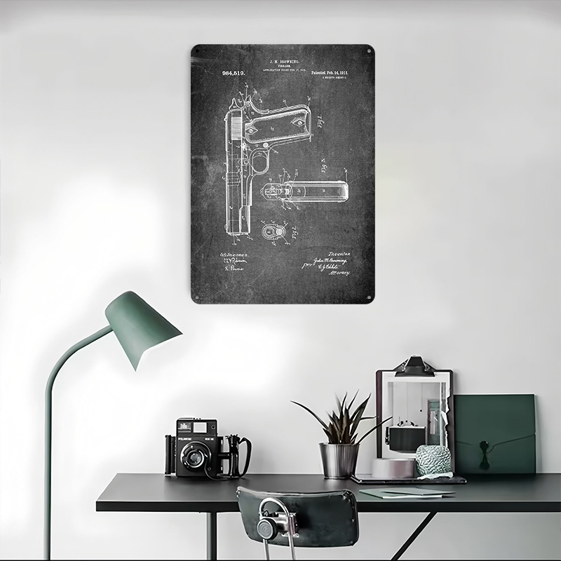 Gun Patent Tinplate Posters Cu - Retro Gaming Gun ulasan dan harga