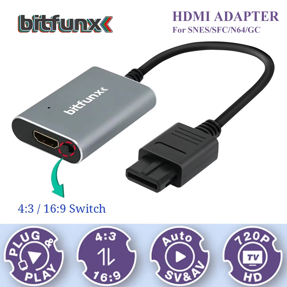 Bitfunx 720P Svideo / AV To HD - Retro Gaming Handheld ulasan dan harga