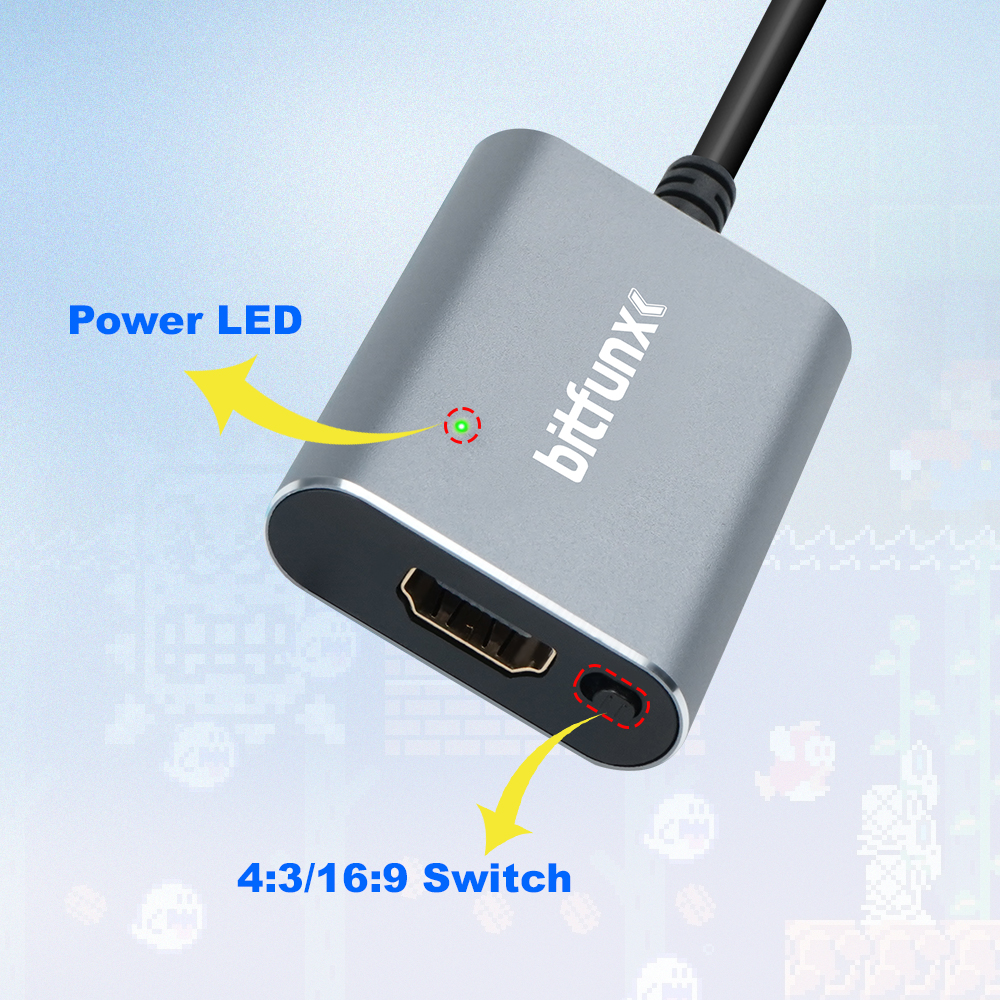 Bitfunx 720P Svideo / AV To HD - Retro Gaming Handheld ulasan dan harga