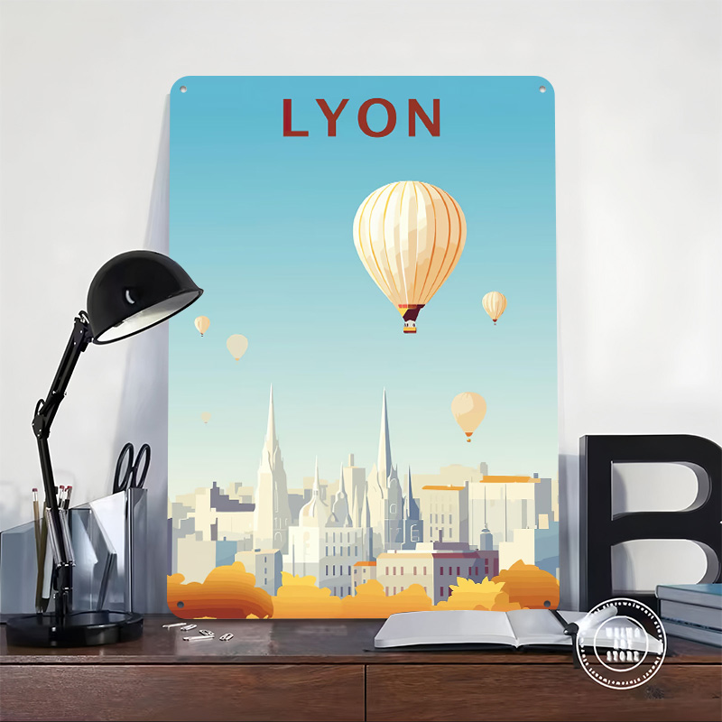 Travel to Lyon Printed Poster  - Retro Gaming Lyon ulasan dan harga