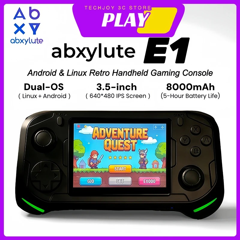 Abxylute E1 Handheld Gaming Co - Retro Gaming Os Linux ulasan dan harga