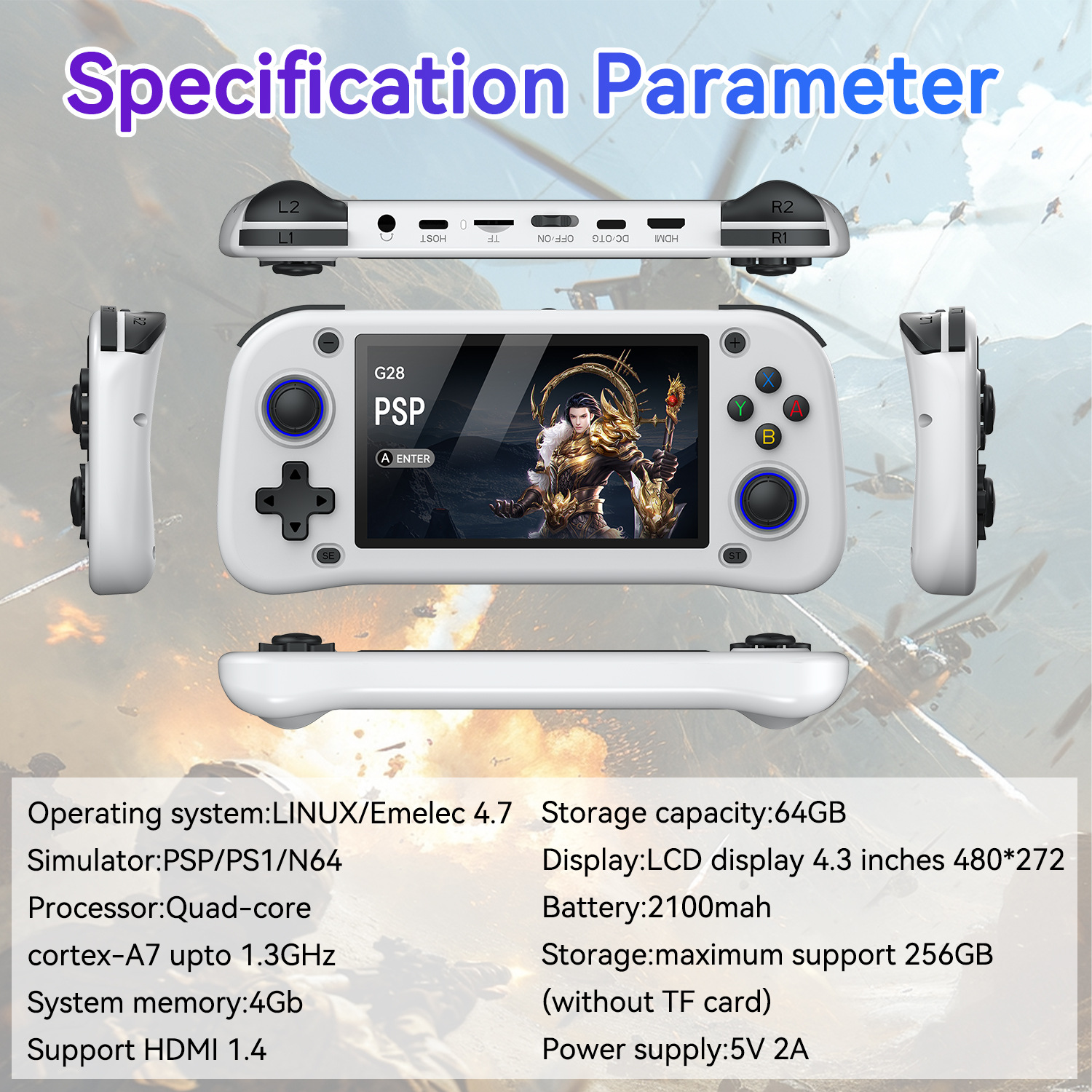 G28 game console 4.3-inch high - Retro Gaming Gameboy ulasan dan harga