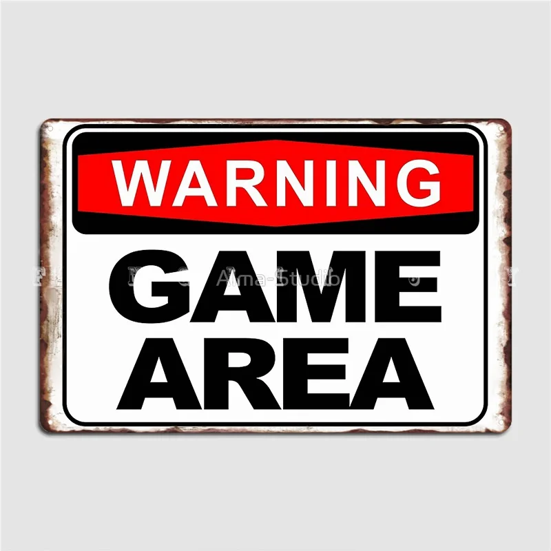 WARNING GAME AREA Retro Metal  - Retro Gaming Gameboy ulasan dan harga