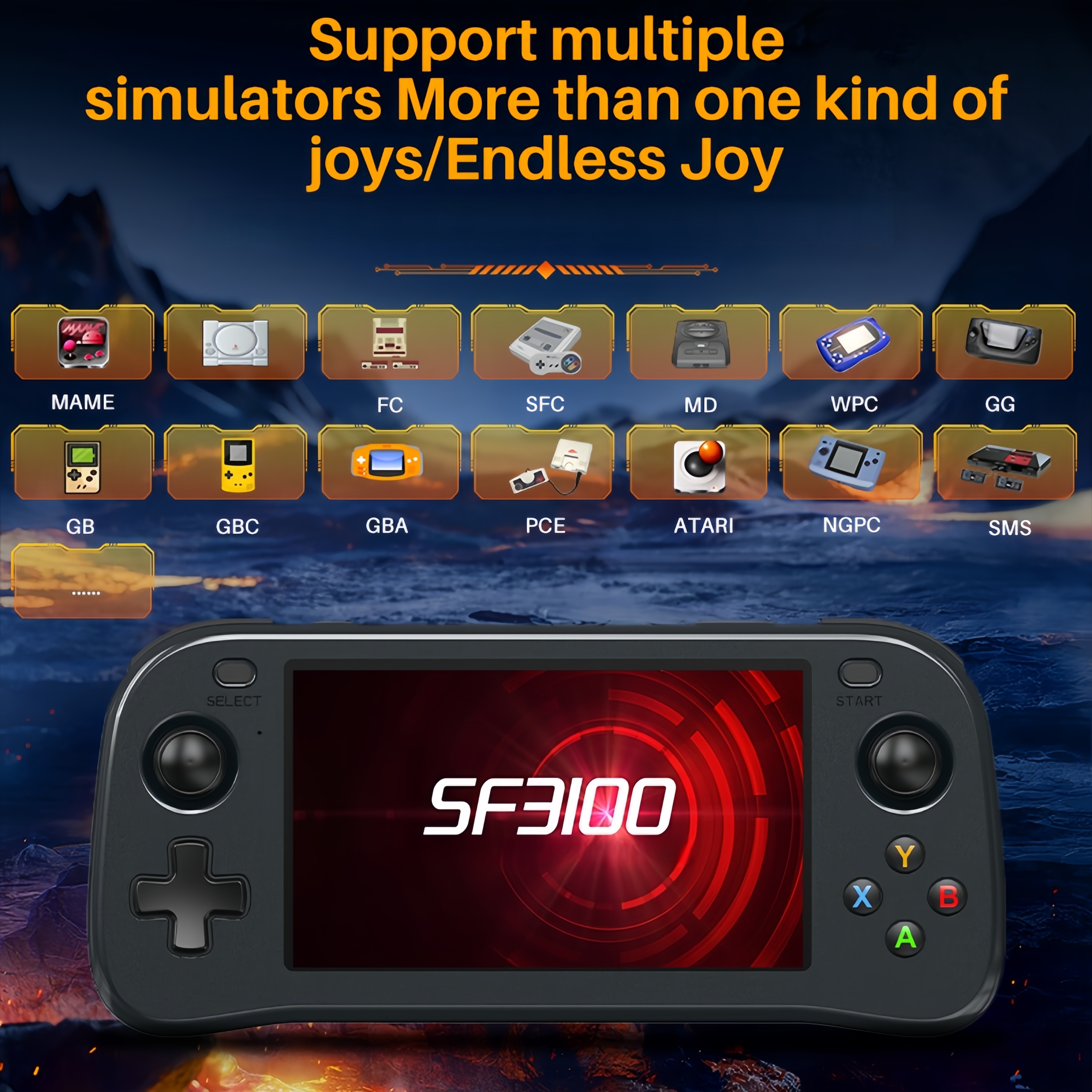 SF3100 Portable Handheld Game  - Retro Gaming Tablet ulasan dan harga