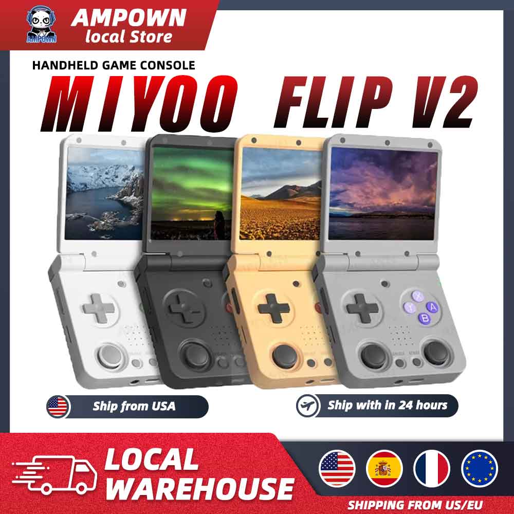 MIYOO Flip V2 Handheld Game Co - Retro Gaming Os Linux ulasan dan harga