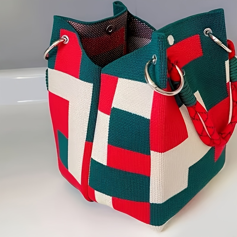 Retro two-tone tote: large cap - Console Retro Gaming Portable ulasan dan harga