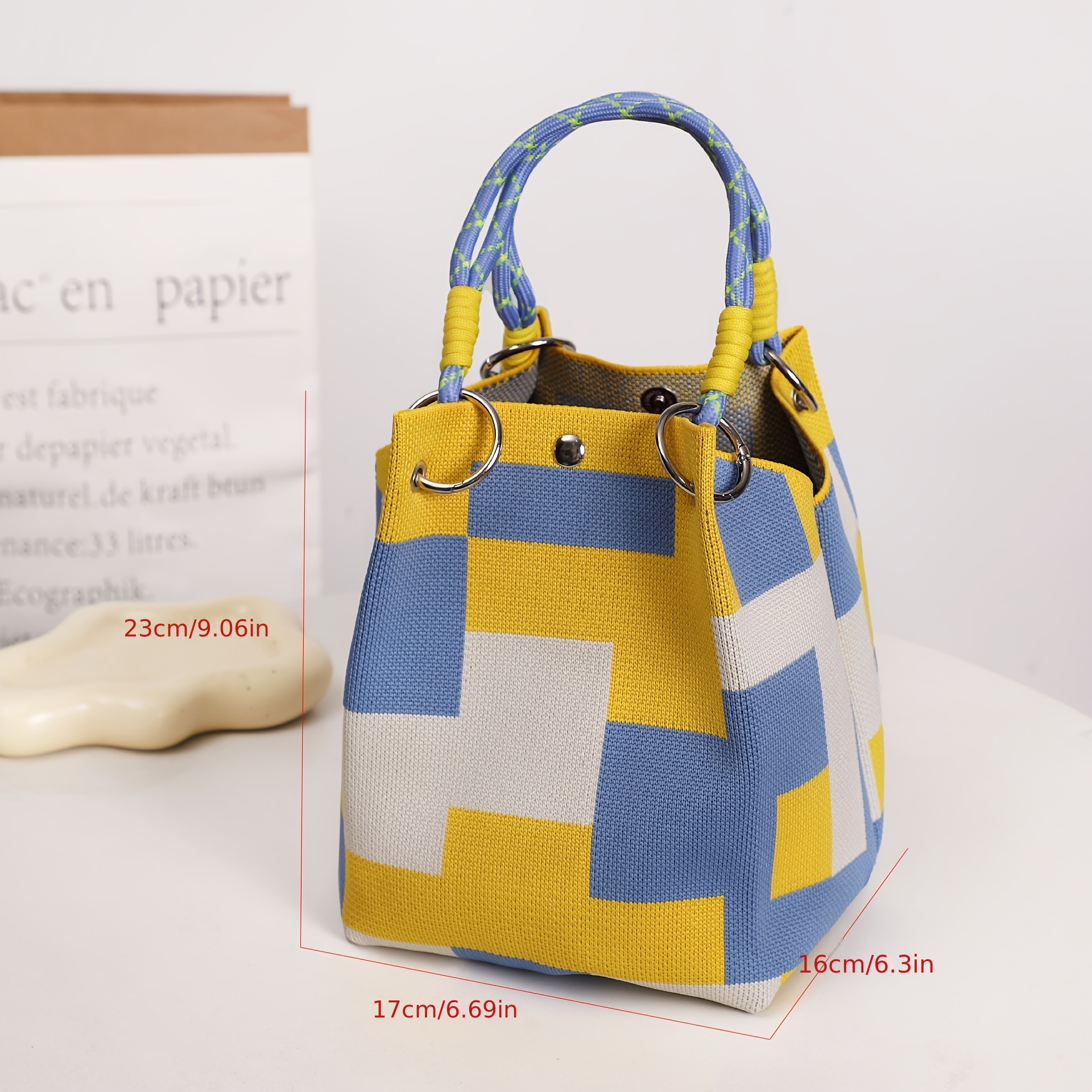 Retro two-tone tote: large cap - Console Retro Gaming Portable ulasan dan harga