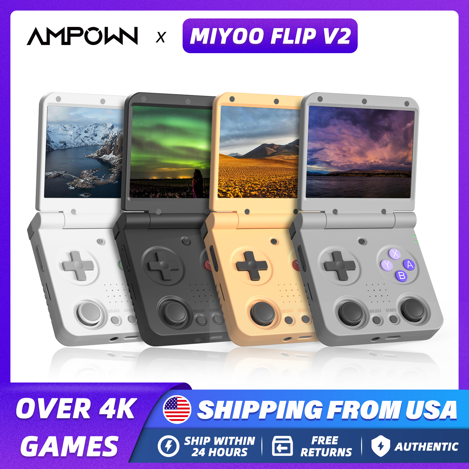 MIYOO FLIP V2 Handheld Game Pl - Retro Gaming Os Linux ulasan dan harga