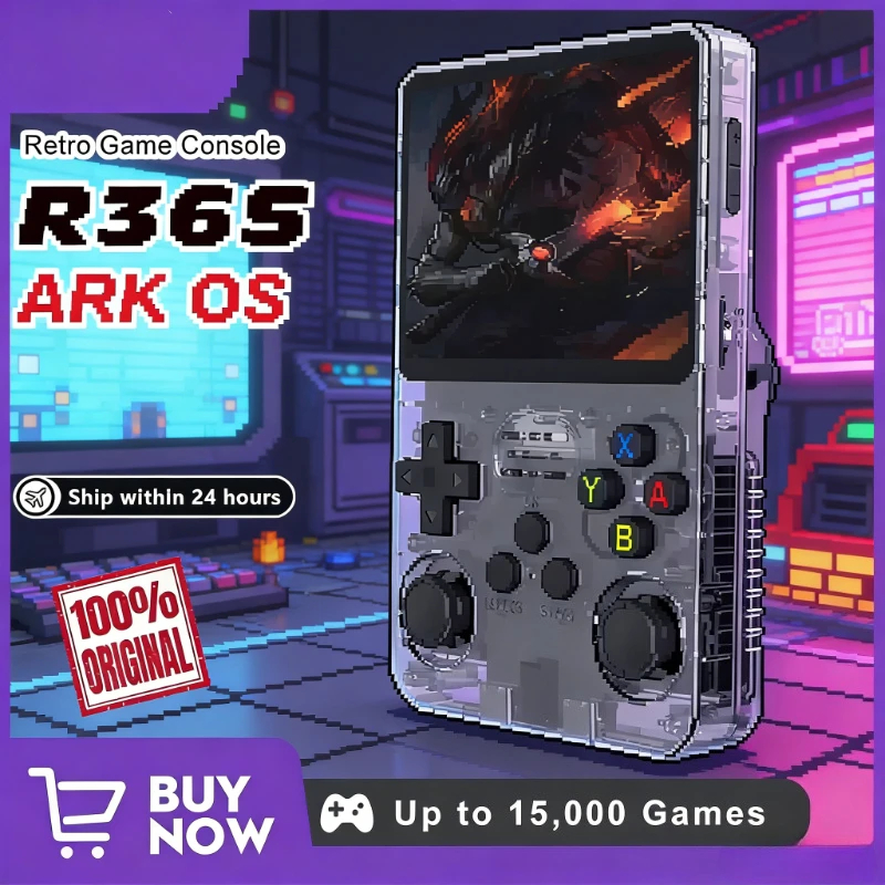 R36S Retro Handheld Game Conso - Retro Gaming Os Linux ulasan dan harga