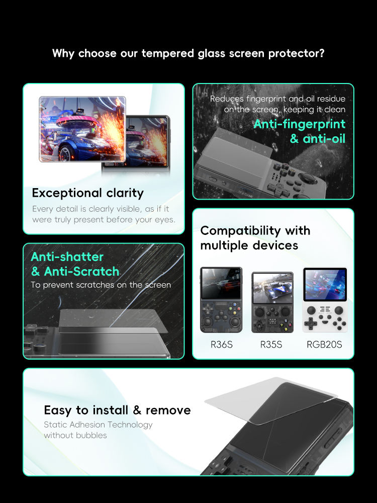 DATA FROG Tempered Glass Scree - Console Retro Gaming Portable ulasan dan harga