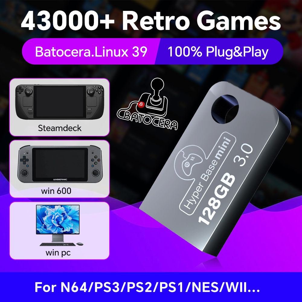 Batocera 128G USB Flash Drive  - Console Retro Gaming Portable ulasan dan harga