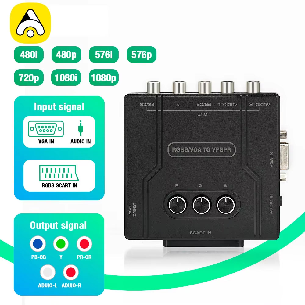 RGBS VGA to YPBPR Component Co - Retro Gaming Handheld ulasan dan harga